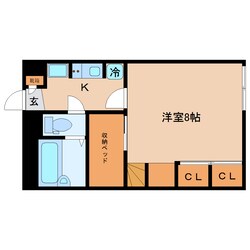 近鉄郡山駅 徒歩4分 1階の物件間取画像